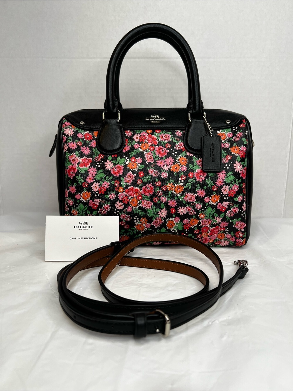 Coach F57622 Posey Cluster Floral Print Coated Canvas Sierra Satchel